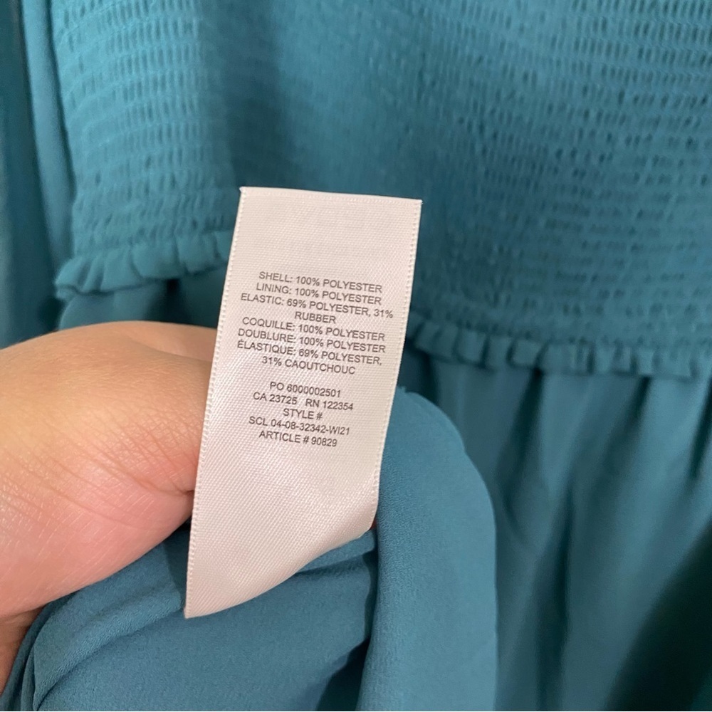 Aritzia Wilfred Tempest Dress Green Long‎ Sleeve Mini - Picture 5 of 6